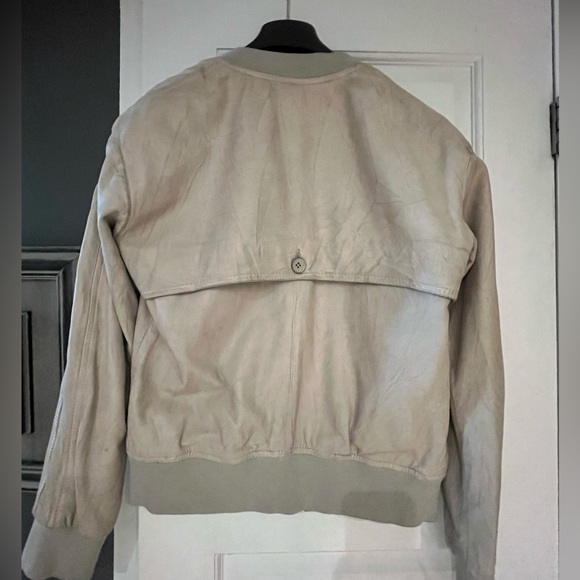 Diesel V-Neck Lambskin Leather Jacket - Picture 3 of 13